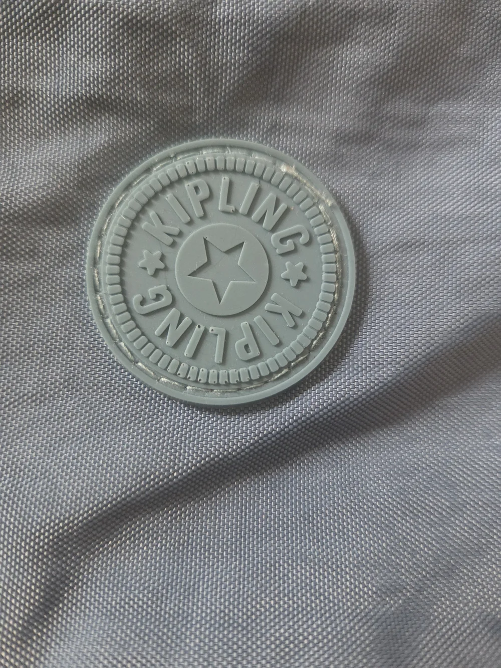 Kipling Blue Nylon Pouch with Logo Emblem